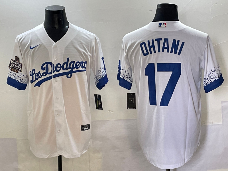 Men Los Angeles Dodgers #17 Ohtani white Nike MLB 2025 Jersey style 9->oklahoma city thunder->NBA Jersey